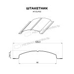 Штакетник металлический МП ELLIPSE-O 19х126 PURETAN 0.5 — изображение 2