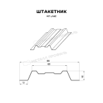Штакетник металлический МЕТАЛЛ ПРОФИЛЬ LАNE-T 16,5х99 PureTech Mat 0.5 — изображение 2