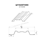 Штакетник металлический МЕТАЛЛ ПРОФИЛЬ TRAPEZE-O 16,5х118 Matt MP 0.5 — изображение 2