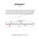 Профилированный лист С-21x1000-B Цинк 0.4 — изображение 2