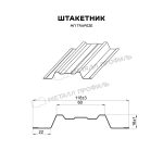 Штакетник металлический МП TRAPEZE-T 16,5х118 NormanMP 0.5 — изображение 2